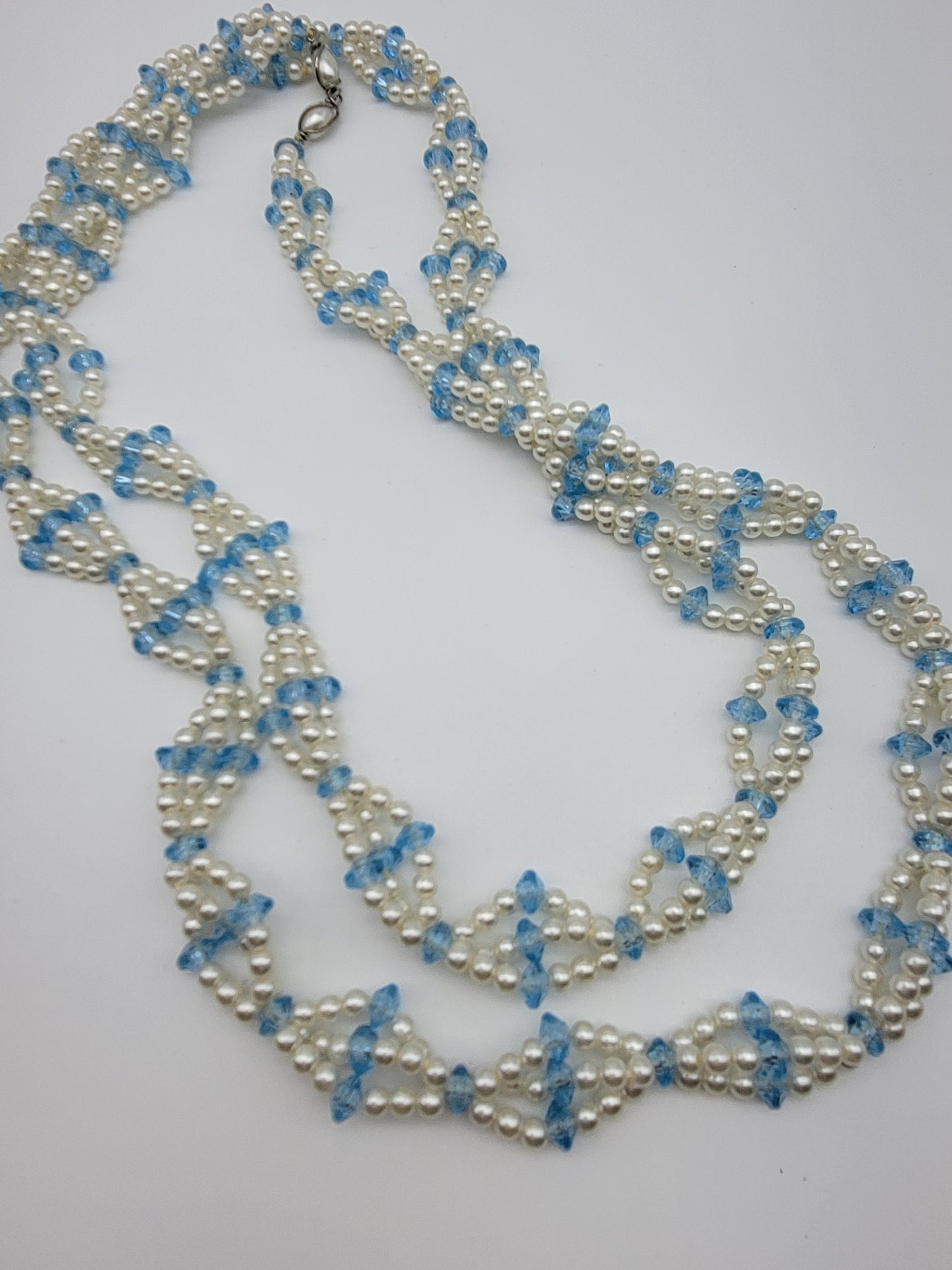 "Pearls and Icey Blue" Necklace