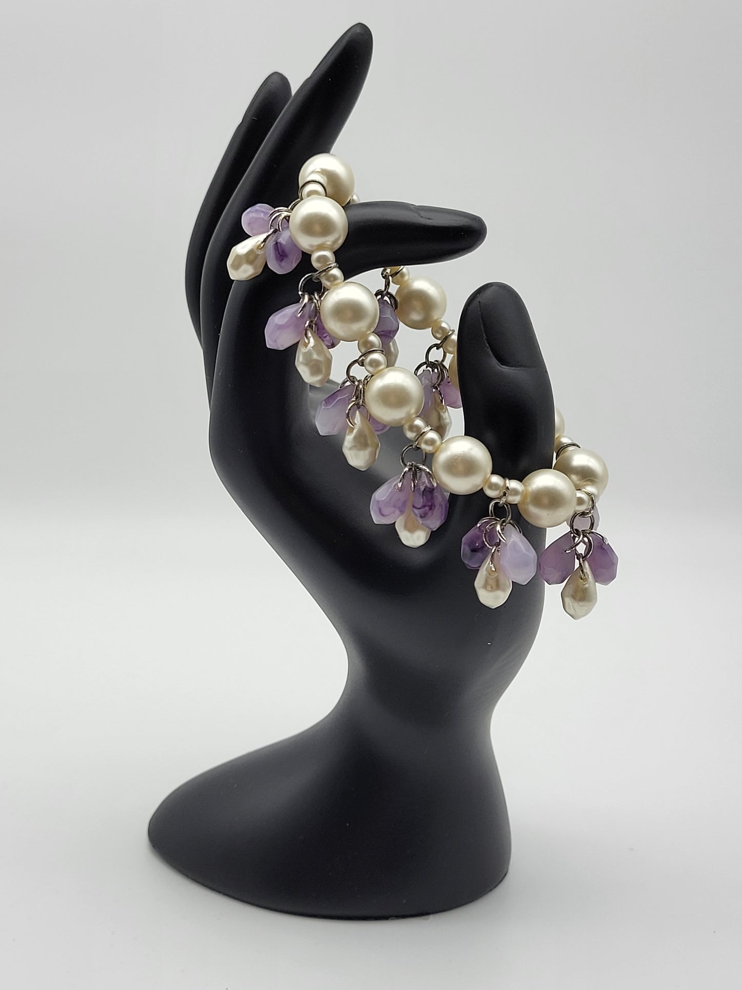 "Lavender and Pearls" Bracelet