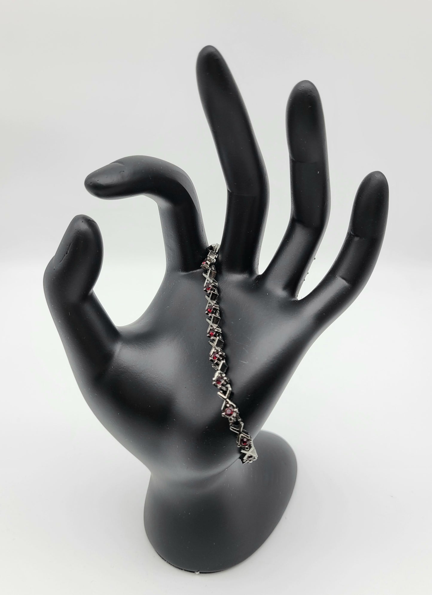 "Ruby X's and O's" Bracelet