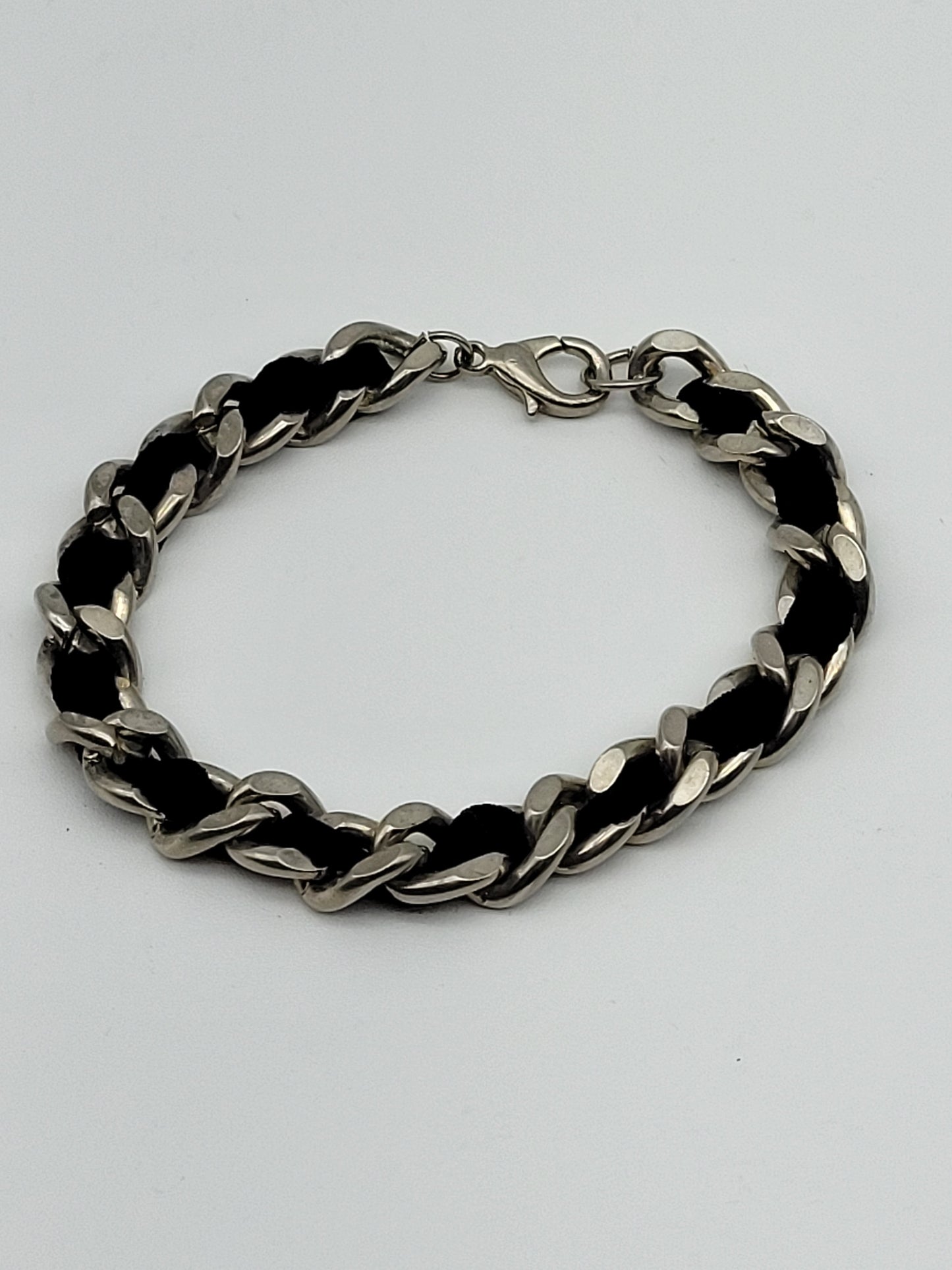 "Black Links and Ribbons" Bracelet