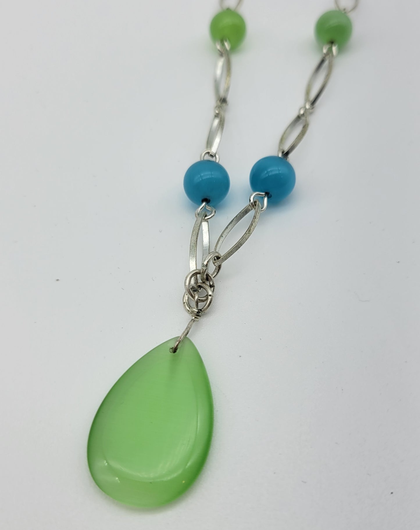 "Soft Green Drop" Necklace