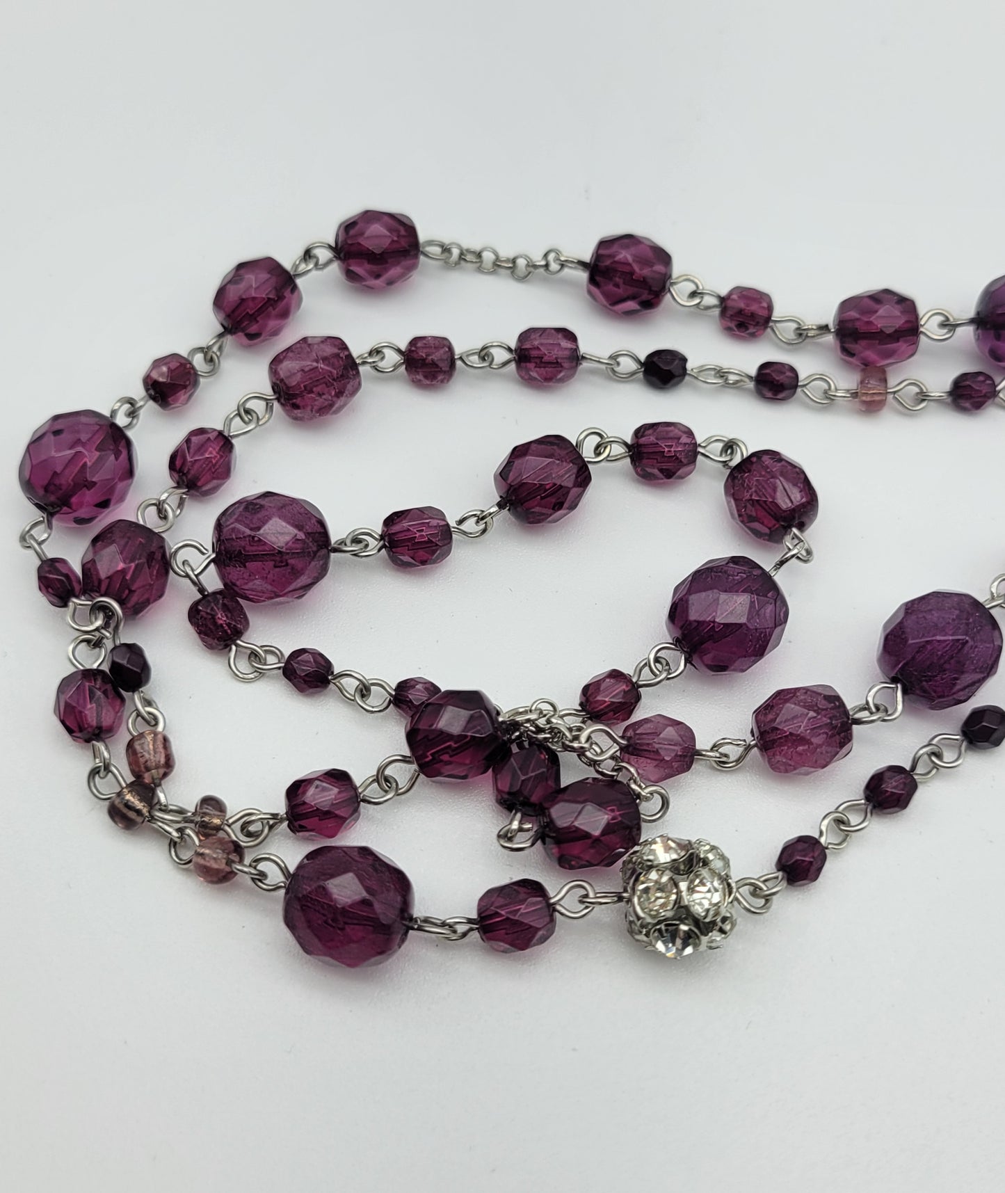 "Purple Sparkle Drops" Necklace