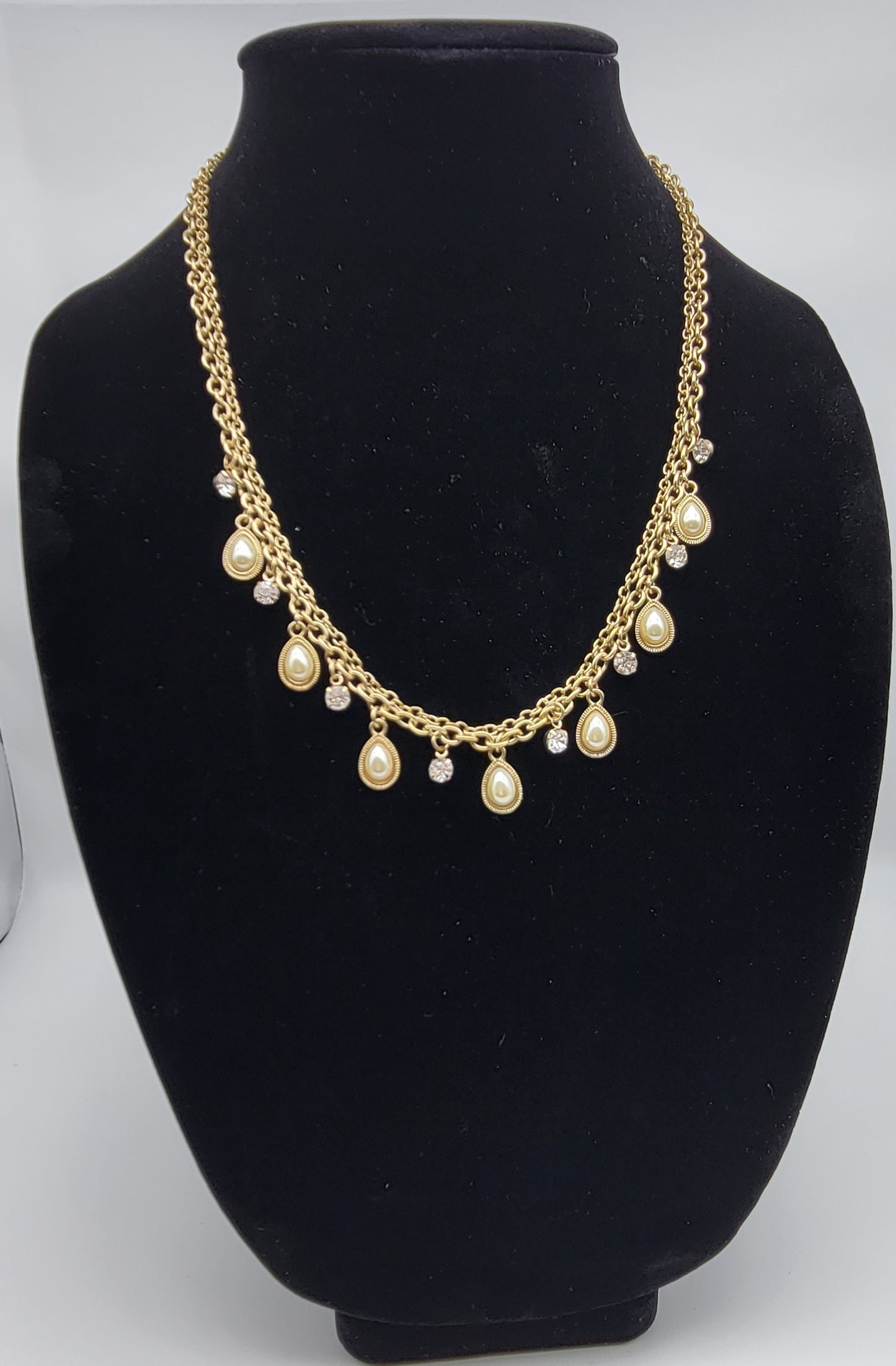 "Pearl Drops and Bling" Necklace