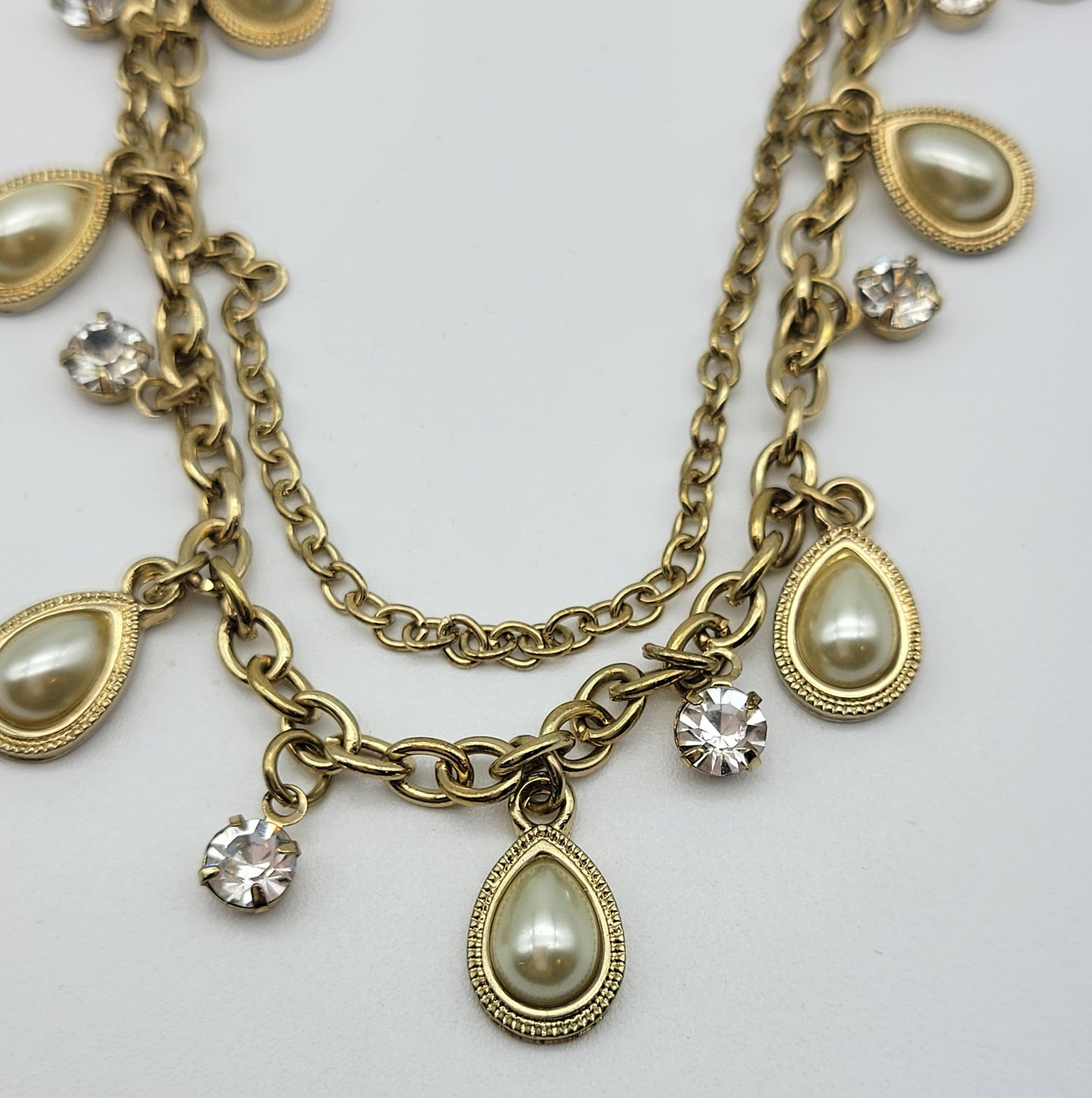 "Pearl Drops and Bling" Necklace