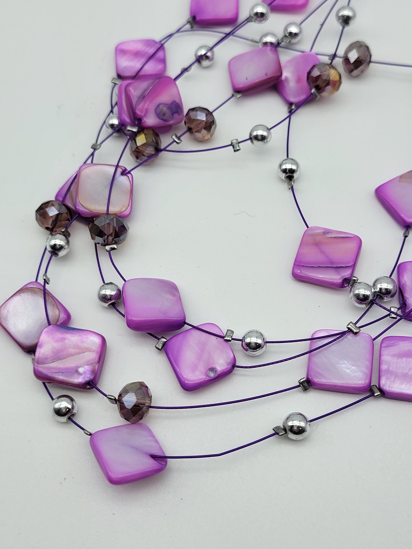 "Purple Tiles" Necklace