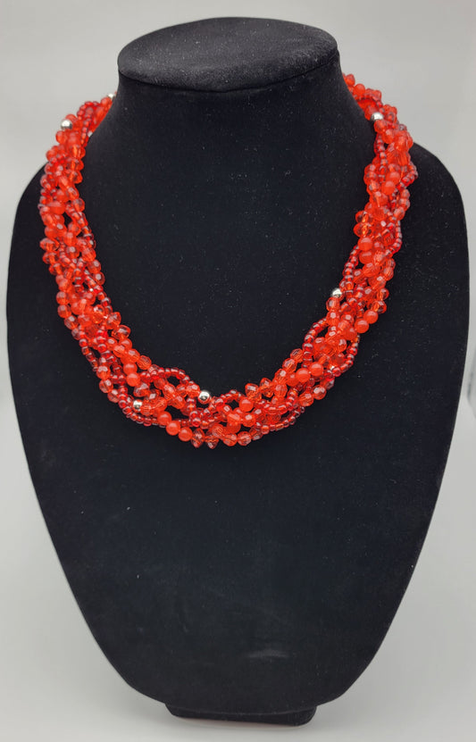 "Red Super Braid" Necklace