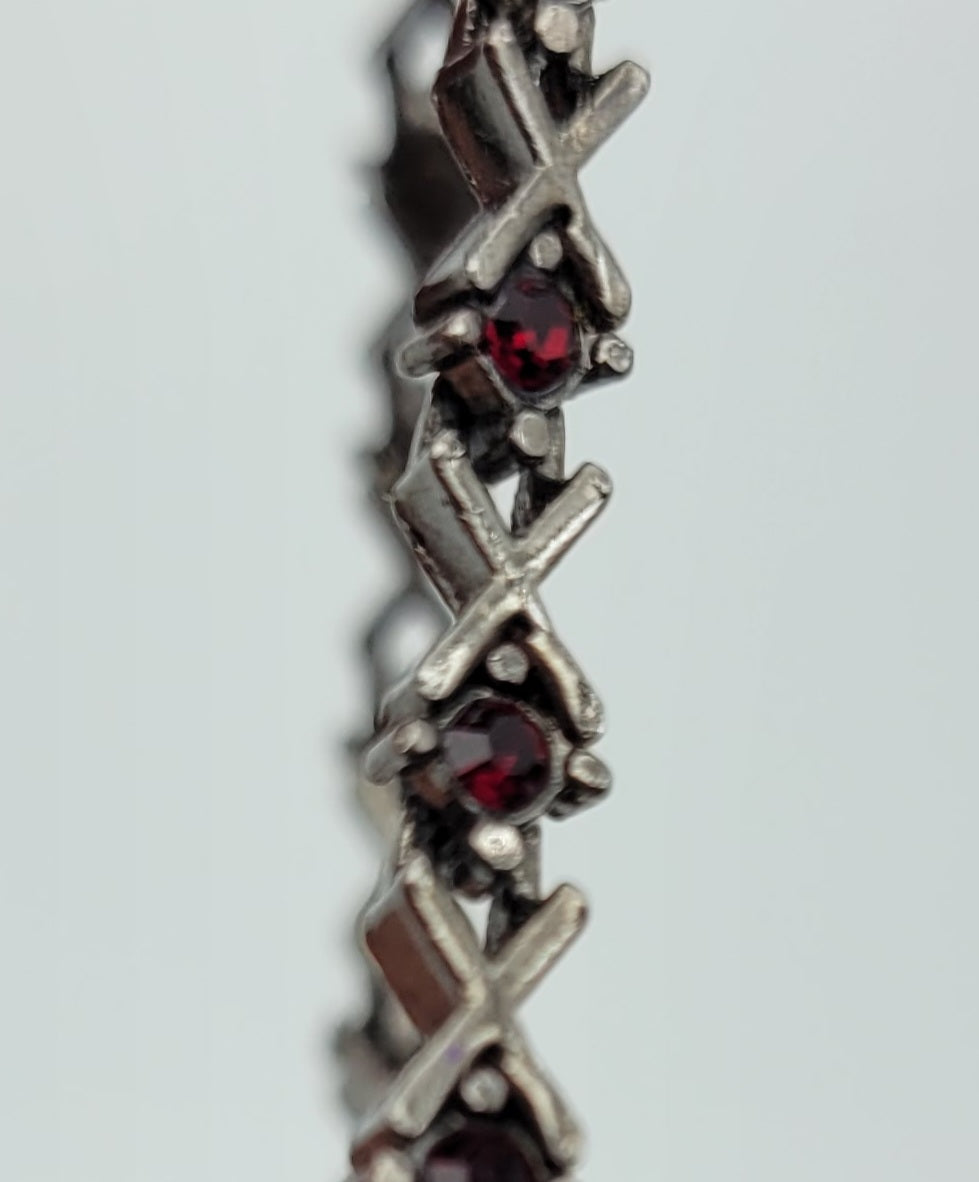 "Ruby X's and O's" Bracelet