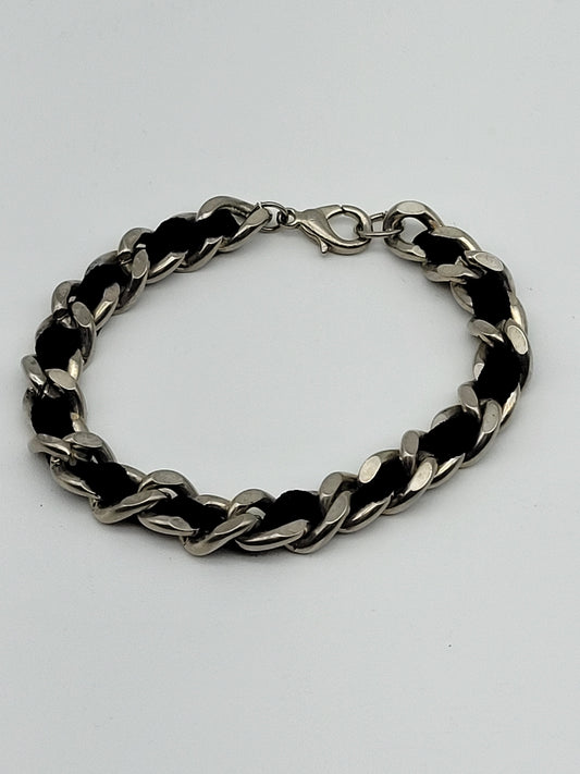 "Black Links and Ribbons" Bracelet