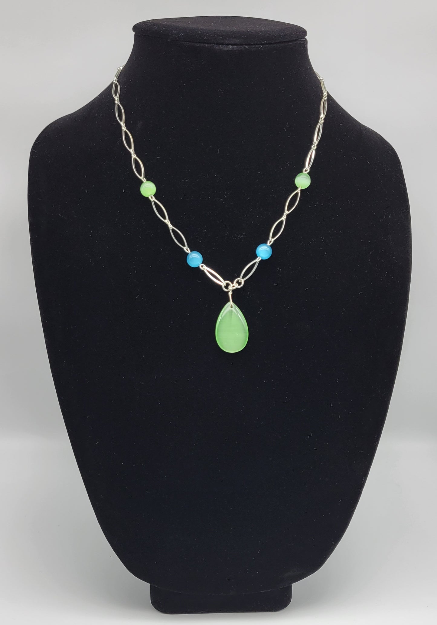 "Soft Green Drop" Necklace