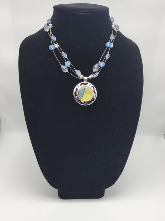 "Green Abstract" Necklace