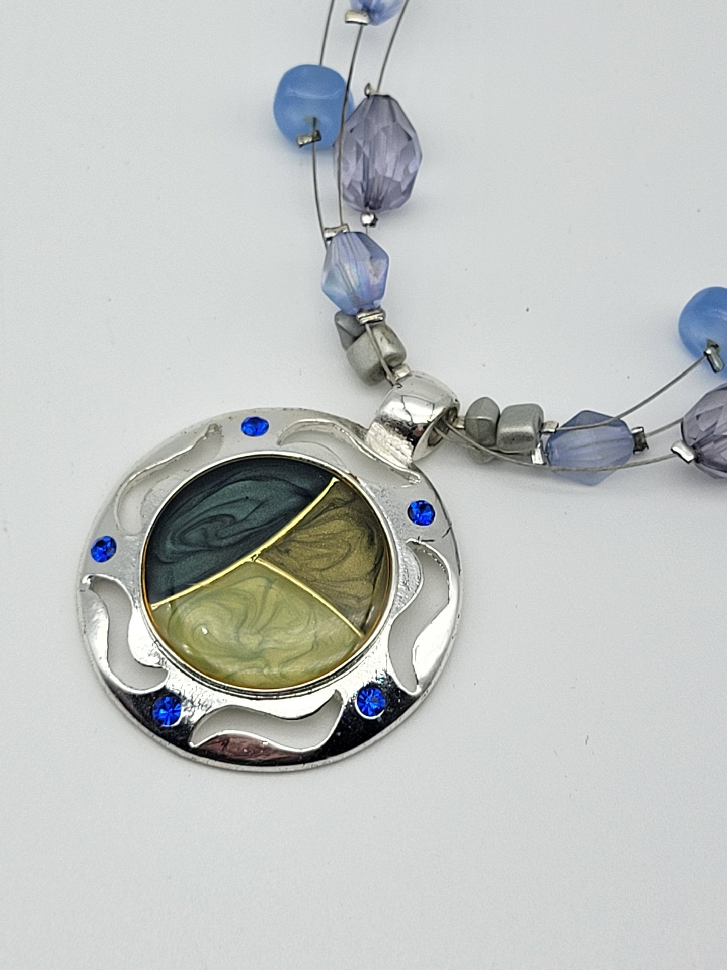 "Green Abstract" Necklace