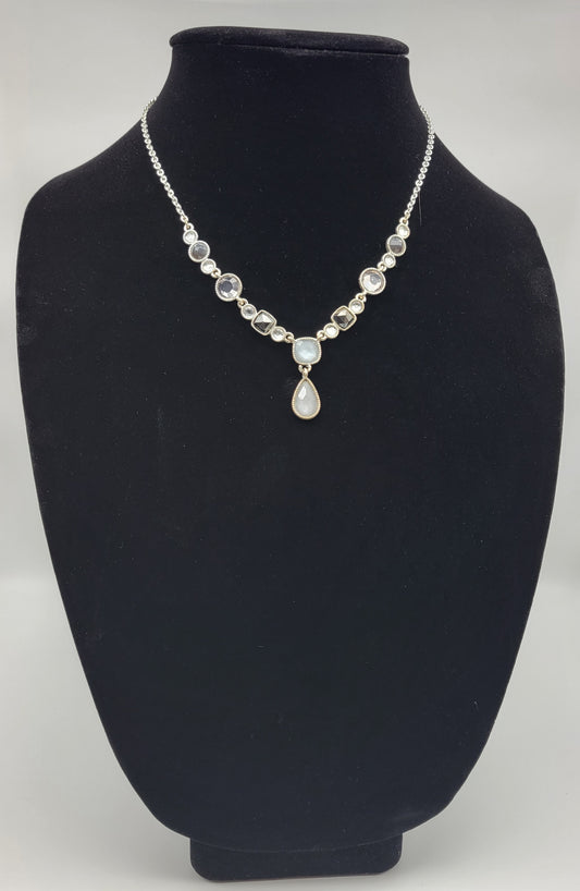"Smokey Facets"Necklace