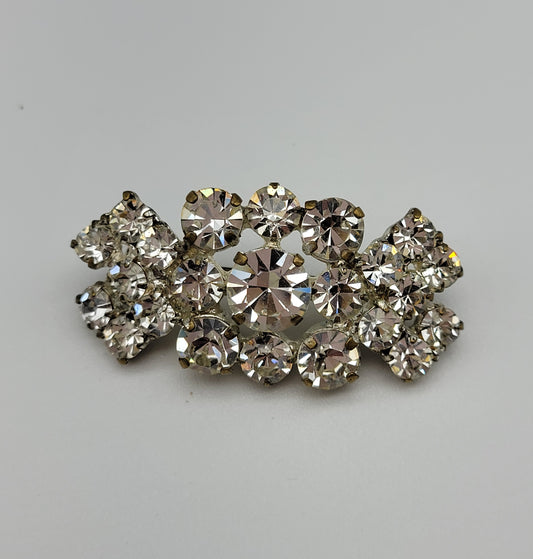 Rectaungular Rhinestone Brooch