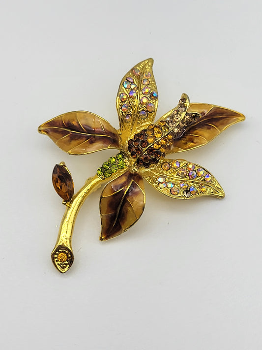 Vintage Orchid Brooch