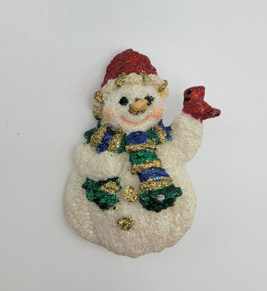 Snowman Brooch